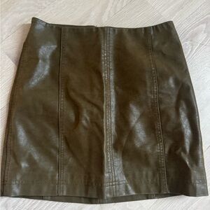 Free People Mini Faux Leather Olive